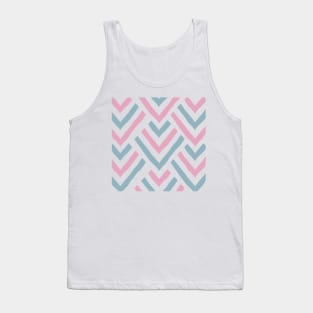 Teal blush chevrons Tank Top